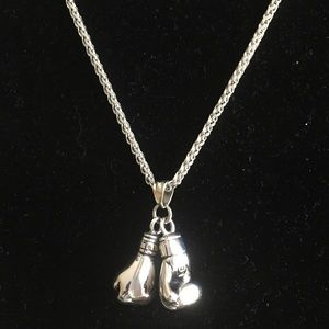 Brand New Stainless Steel Gloves Necklace